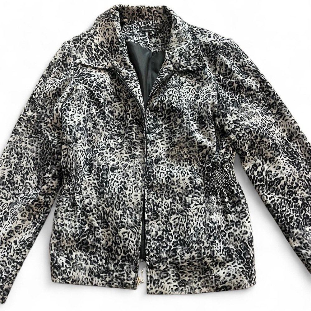 Counterparts Black and White Animal Print zip up Jacket